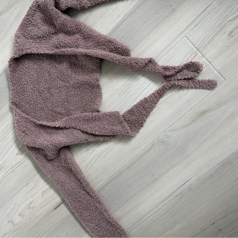 SKIMS Cozy Wrap Sweater in Rose Clay